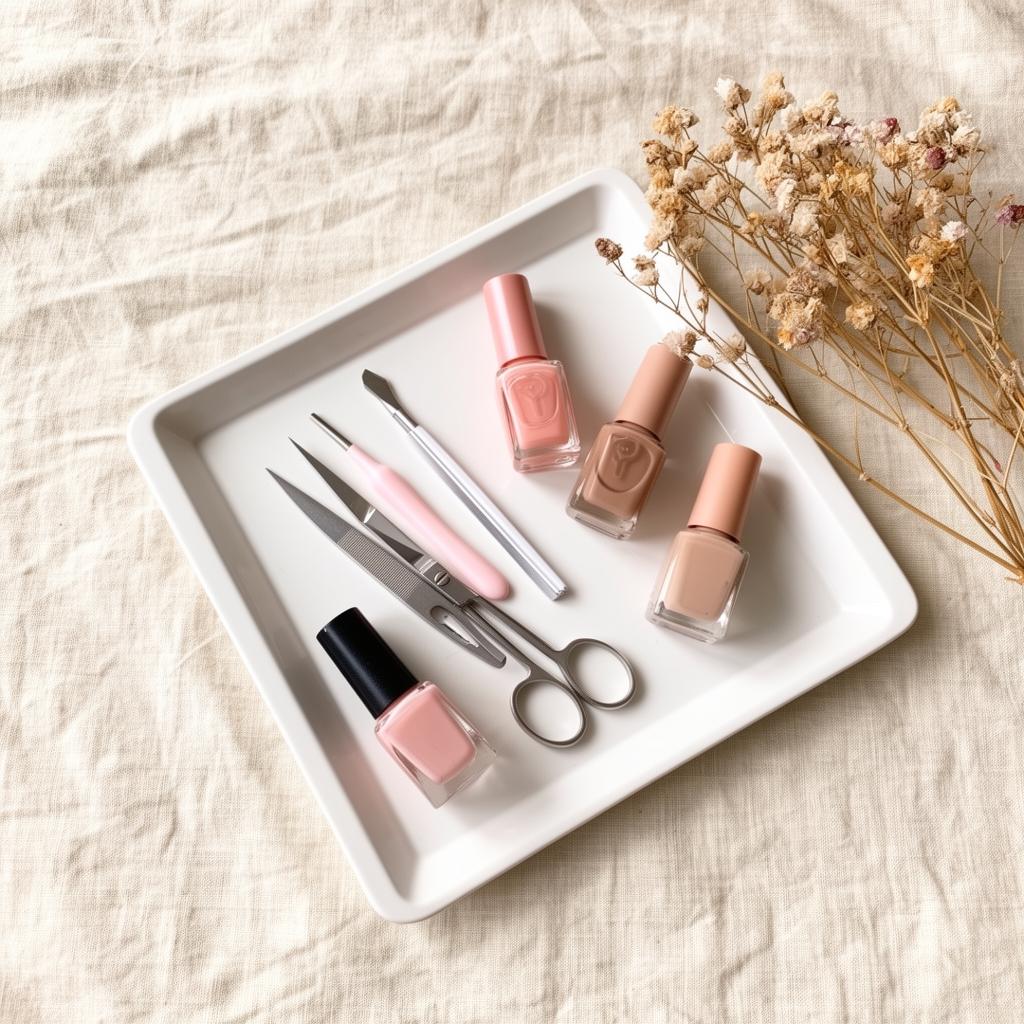 Tools en lakjes flatlay